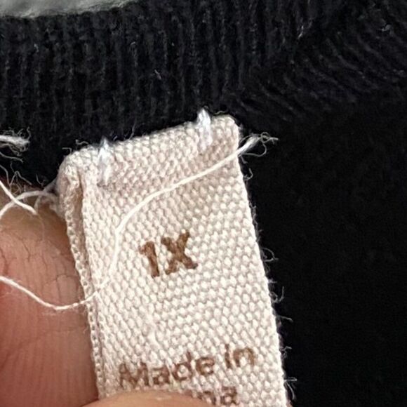 Soft Surroundings Marguiles Sweater Tunic Exaggerated Zip Back Black 2AW00 1X - Picture 4 of 4